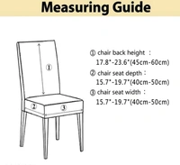 Elastic Chair Cover Stretch Removable Washable Short Dining Chair Cover Protector Seat Slipcover  -  Polyster, Elastic/ Stretchable,  Multipack of1